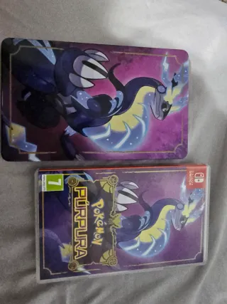 Pokemon Edición Purpura Switch con SteelBook