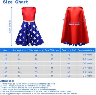 ✨ - AOOWU Disfraz Wonder Niña, 3pcs Vestido Superh