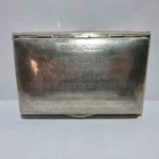 Scatola in argento Camusso commemorativa Cinzano