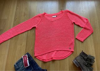 Jersey coral Only cuello redondo T.XS