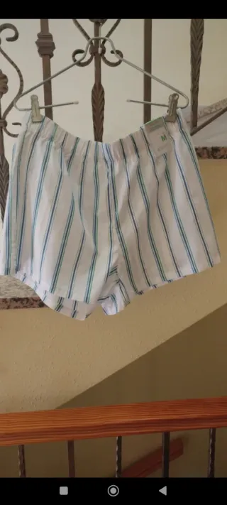Pantalones cortos de pijama a rayas M