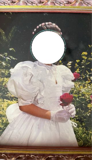 Vestido blanco comunión niña. 112 cm. 