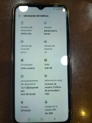 OPPO A16 4 GB RAM 64 GB di spazio di archiviazione