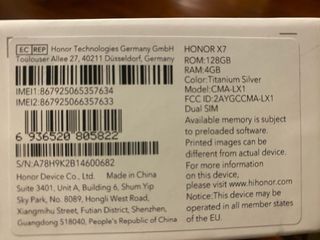 Honor X7 128GB Azul/Plateado