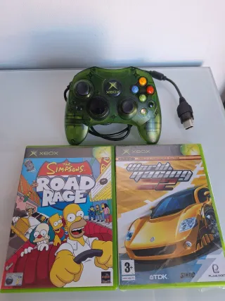 Pack Mando y Juegos Xbox: Simpsons y World Racing 