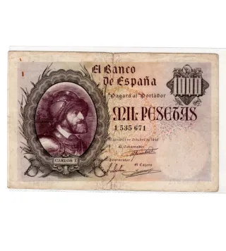 1000 pesetas 1940 El Banco de España