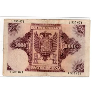1000 pesetas 1940 El Banco de España