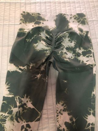 Leggings deportivos largos verdes y rosas