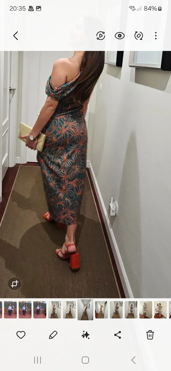 Vestido Lady Pipa Naranja y Verde