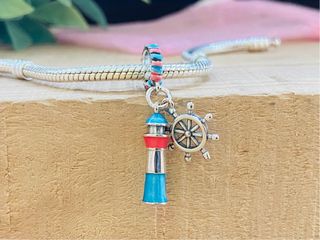Charm Faro y Timón Náutico - Plata
