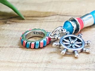 Charm Faro y Timón Náutico - Plata