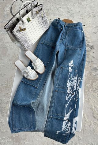 Falda vaquera Loewe con estampado