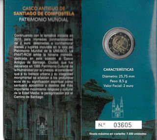 Moneda 2€uro Proof Santiago de Compostela