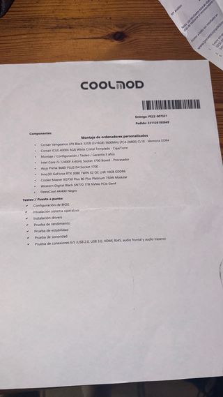 PC Gaming i5-12400F RTX 3080 32GB RAM