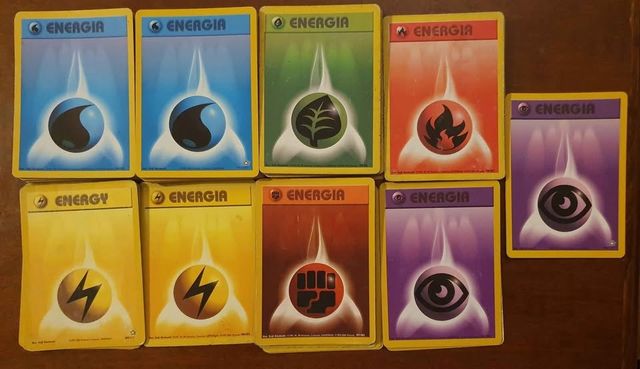 Mix 90 carte energia Pokemon vintage