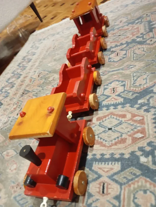 Tren de madera antiguo alemán años 70