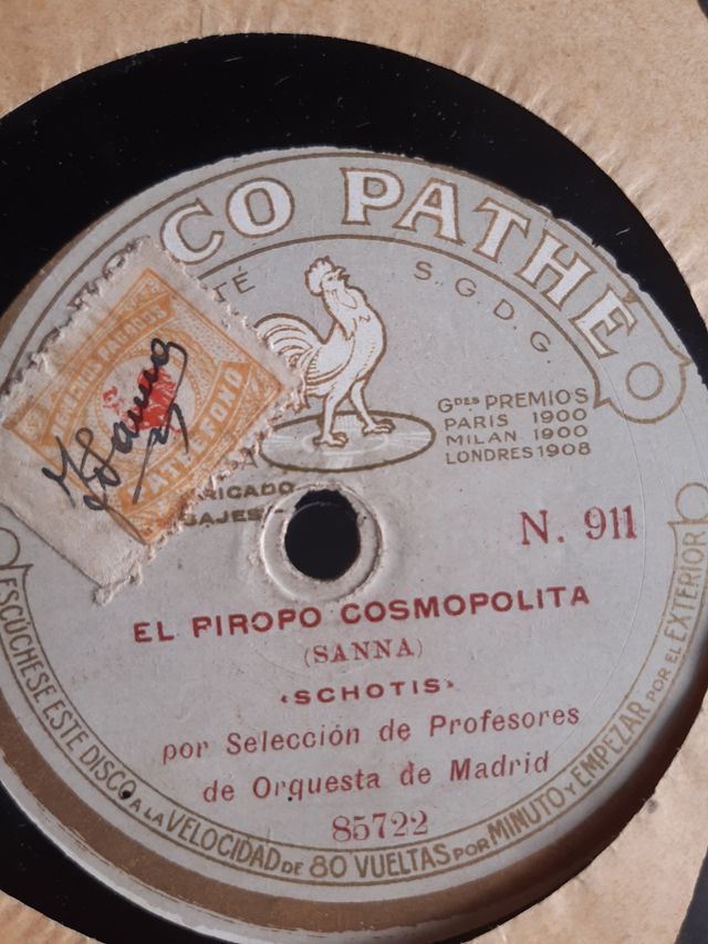 Lote discos antiguos pizarra 