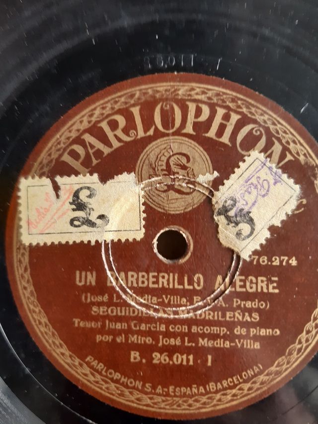 Lote discos antiguos pizarra 