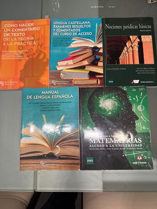libros curso de acceso a la universidad +25 años