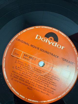 Vinilo Grease Banda Sonora Original 1978