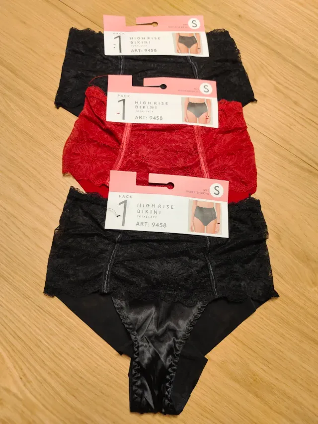 Lote 3 braguitas bikini talla S