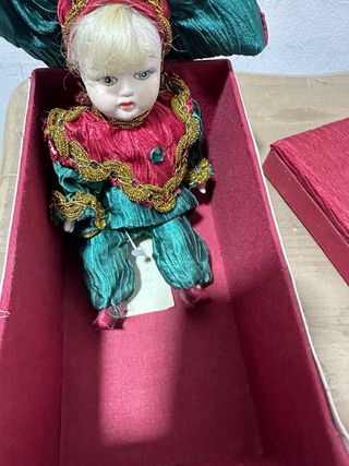 Bambola ceramica vestito giullare
