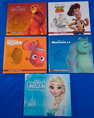 Lote 5 Cuentos + Película Disney Pixar