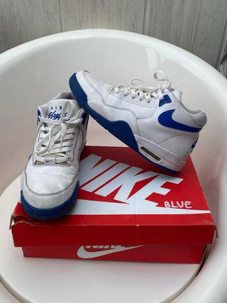 Nike Flight Legacy Blancas y Azules Talla 43