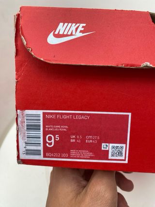 Nike Flight Legacy Blancas y Azules Talla 43