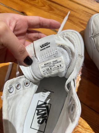 Vans plataforma blancas mujer talla 35