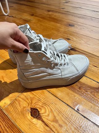 Vans plataforma blancas mujer talla 35