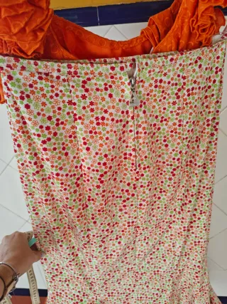 Falda y blusa flamenca naranja