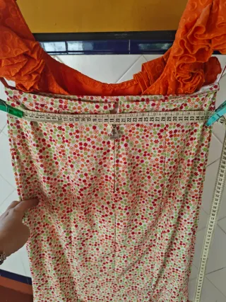 Falda y blusa flamenca naranja