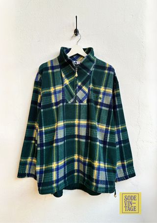 Polar Fila cuadros verde y amarillo