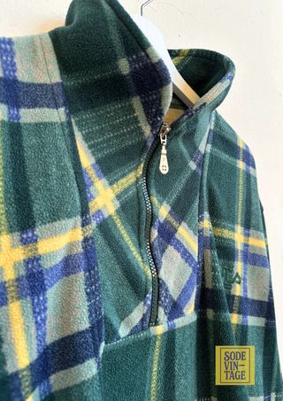 Polar Fila cuadros verde y amarillo