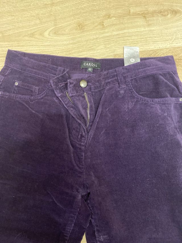 Pantalón pana Caroll Paris lila T40