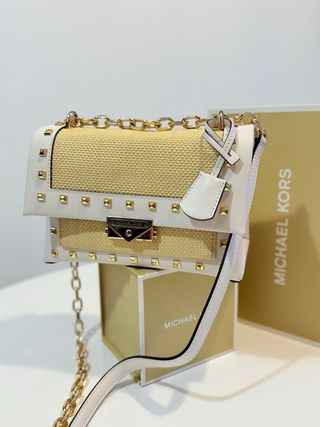 Bolso Michael Kors Blanco y Dorado