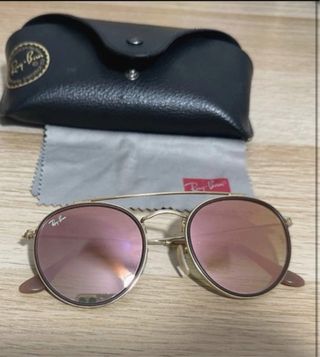 Gafas de sol Ray-Ban espejo rosa y dorado
