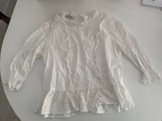 Blusa Zara Blanca Talla S