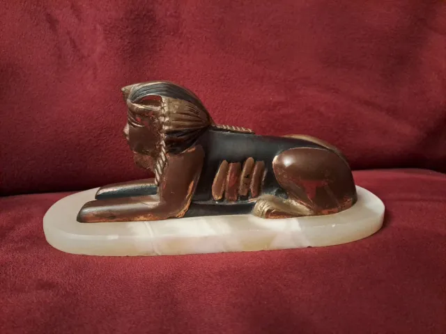 Sfinge Egiziana Bronzo e Onice