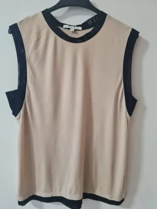 Top Tintoretto Talla M Negro y Beige