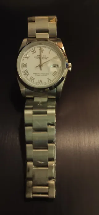 Rolex Oyster Perpetual Datejust Plata/Blanco