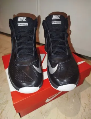 Zapatillas Nike Team Hustle Negras y Plateadas