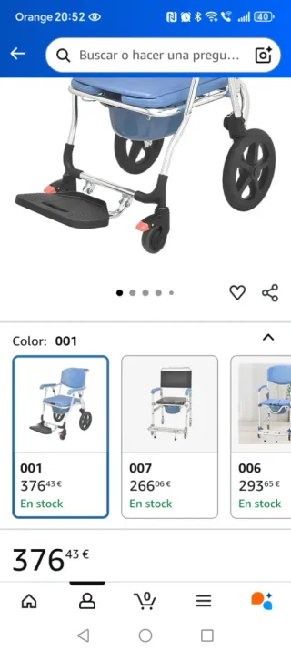 Silla adaptada para discapacitados.