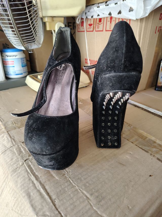Scarpe con tacco nere n.38
