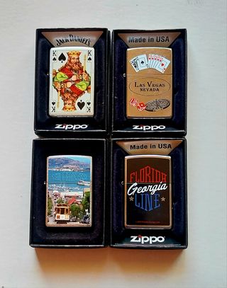 Set 4 Accendini ZIPPO Originali made in usa.