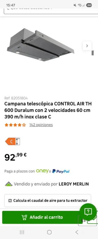 Campana control air de teka