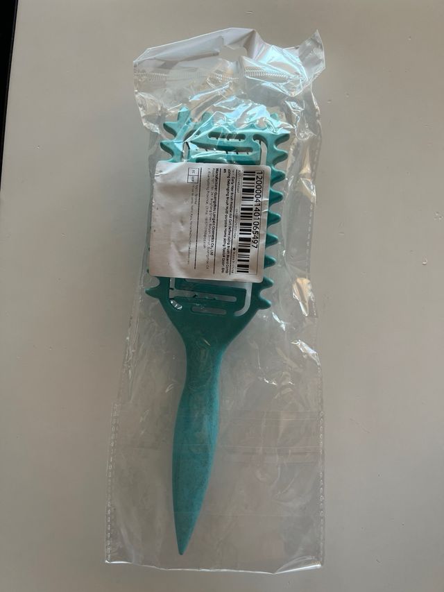 Cepillo para pelo rizado color azul verdoso