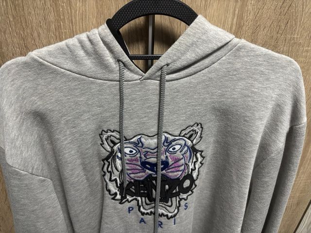 Sudadera Kenzo Gris con Logo Tigre