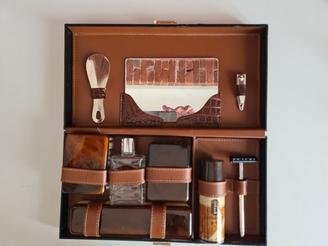 Trousse da viaggio vintage similpelle